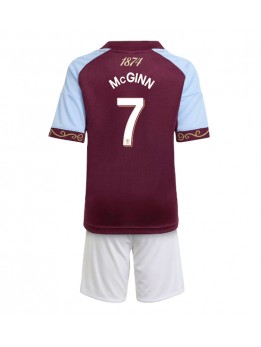 Otroški Nogometna dresi replika Aston Villa John McGinn #7 Domači 2025-26 Kratek rokav (+ hlače)